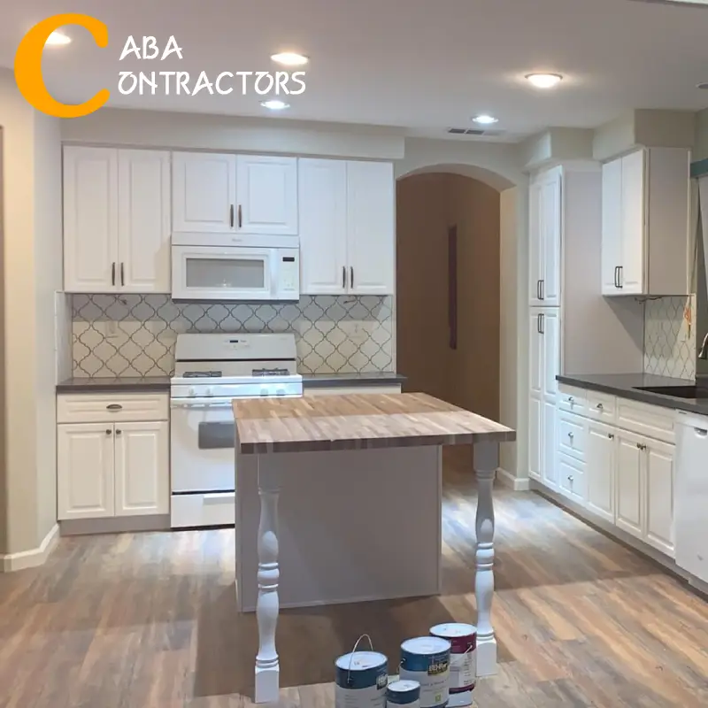 A recently completed kitchen by Caba Contractors