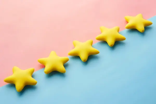Five yellow stars lined up